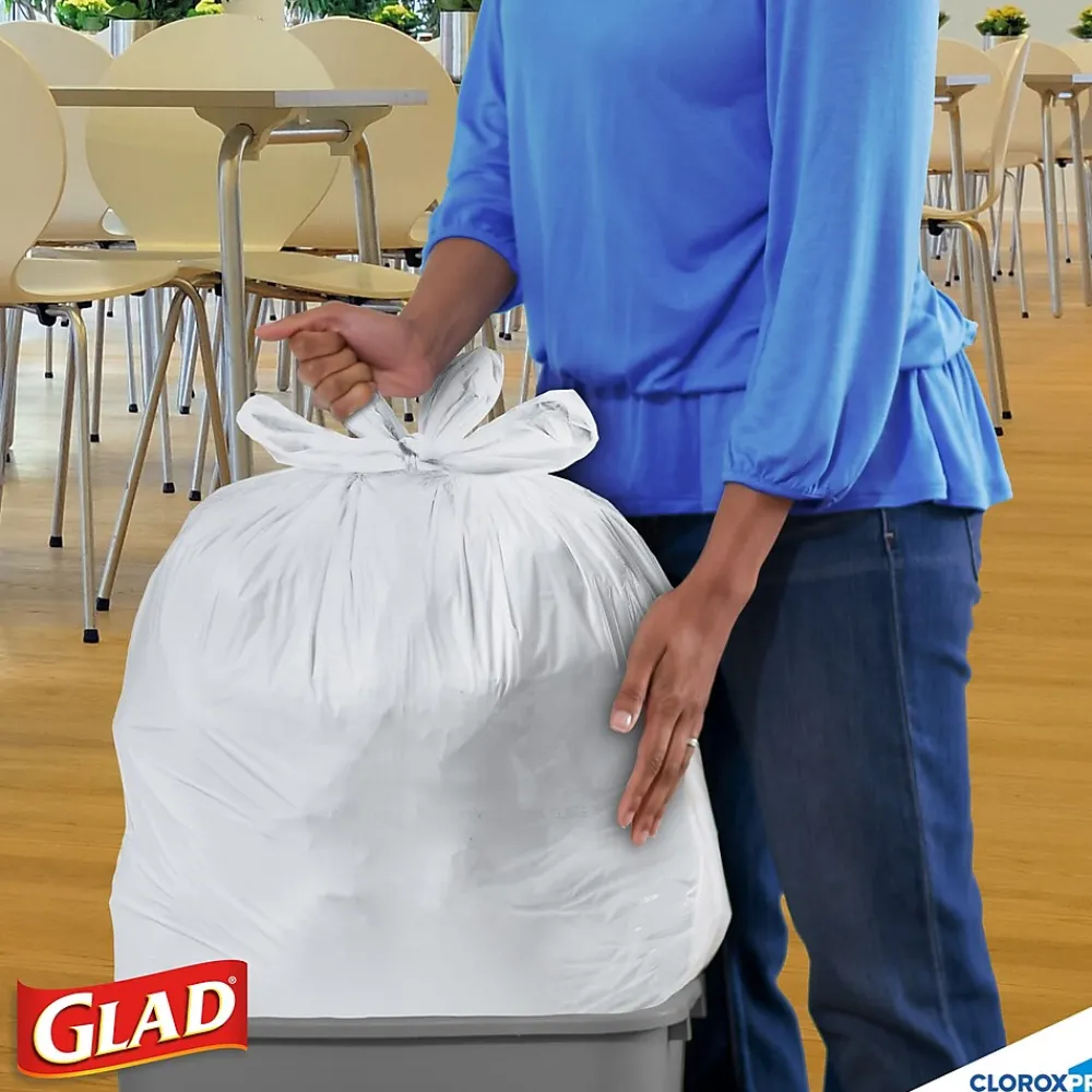 Quick-Tie Tall Kitchen Trash Bags, 13 Gallon, 200/Box (15931)<Glad Online