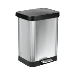 Step Trash Can, 13-Gallon, Stainless Steel (GLD-74506)<Glad Outlet
