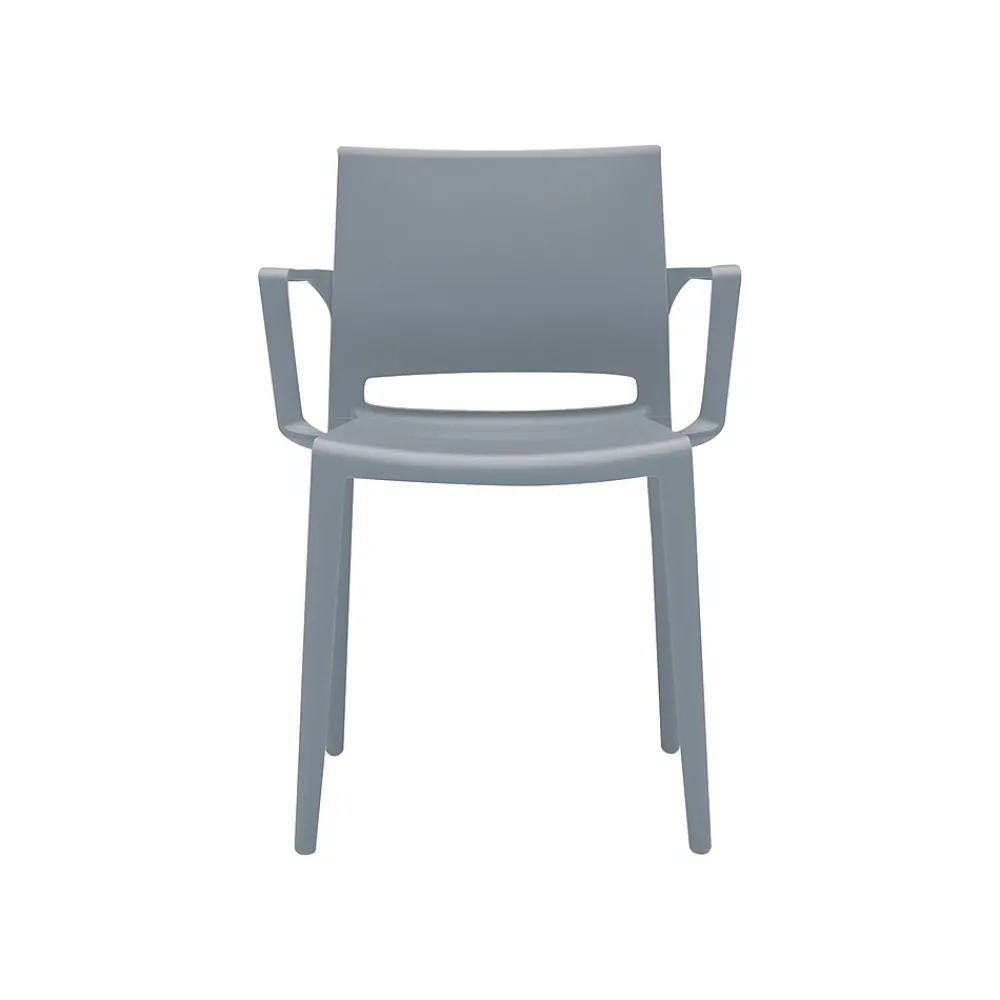 Folding & Stacking*Global Bakhita Polypropylene Banquet/Reception Chair, Alloy, 4/Carton (6750ALY)