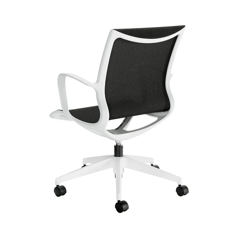 Office Chairs*Global Solar Mesh Conference Chair, White/Black (8457MDN)