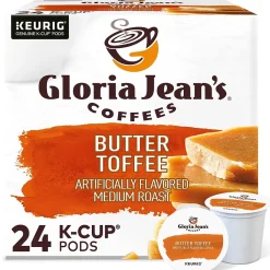 Gloria Jean's Coffees Gloria Jean's Butter Toffee Coffee Keurig® K-Cup® Pods, Medium Roast, 24/Box (60051-012)