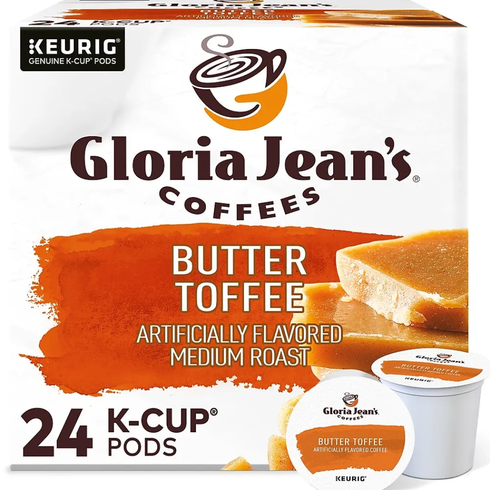 Gloria Jean's Coffees Gloria Jean's Butter Toffee Coffee Keurig® K-Cup® Pods, Medium Roast, 24/Box (60051-012)
