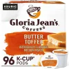 Gloria Jean's Coffees Butter Toffee Coffee, Keurig K-Cup Pod, Medium Roast, 96/Carton (60051-012CT)
