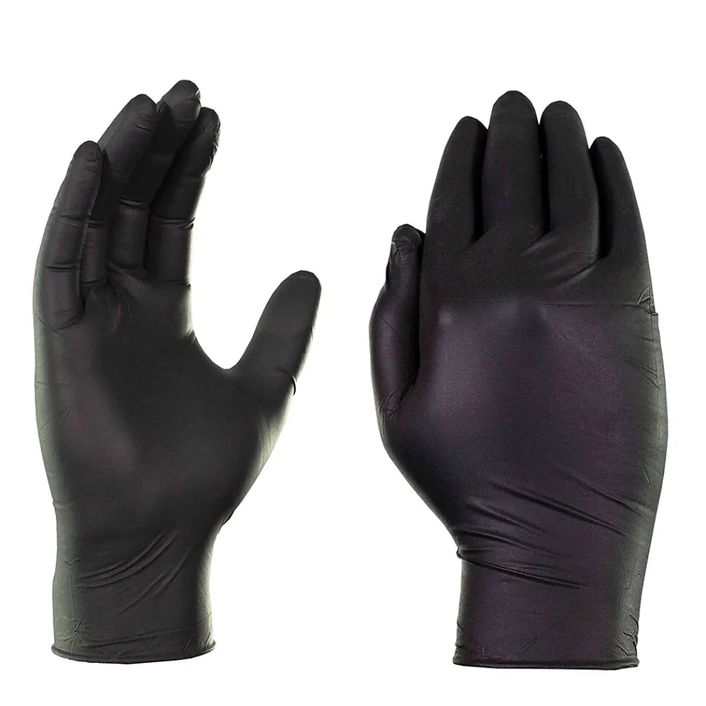 GPNB Nitrile Industrial Grade Gloves, Medium, Black, 100/Box (GPNB44100)<GloveWorks Best