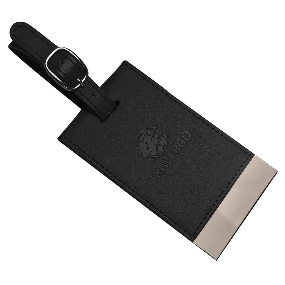 Travergo Luggage Tag, Black (TR1260BK)<Go Green Power Hot