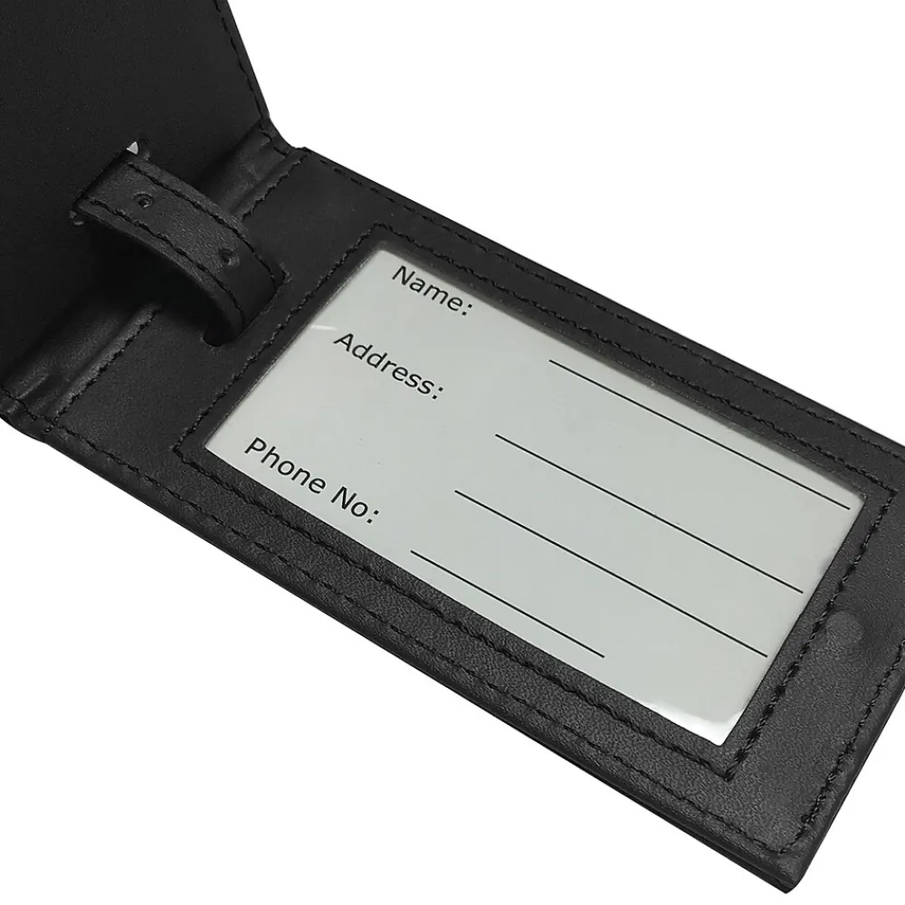 Travergo Luggage Tag, Black (TR1260BK)<Go Green Power Hot