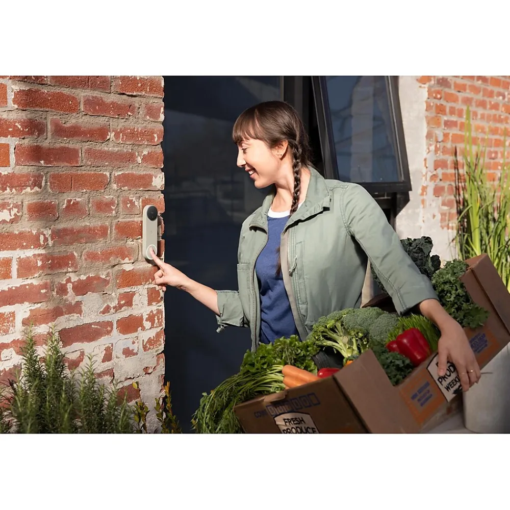 Google Nest Battery-Powered Video Doorbell, Ash Gray (6315043)