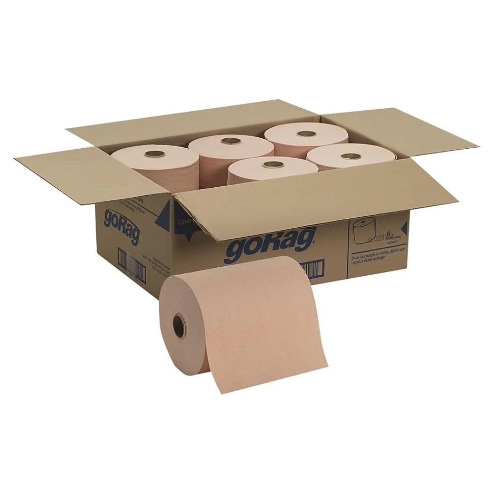 Durable Fibers Cleaning Wipers, 250" x 10", Orange, 6/Carton (20067)<goRag Hot