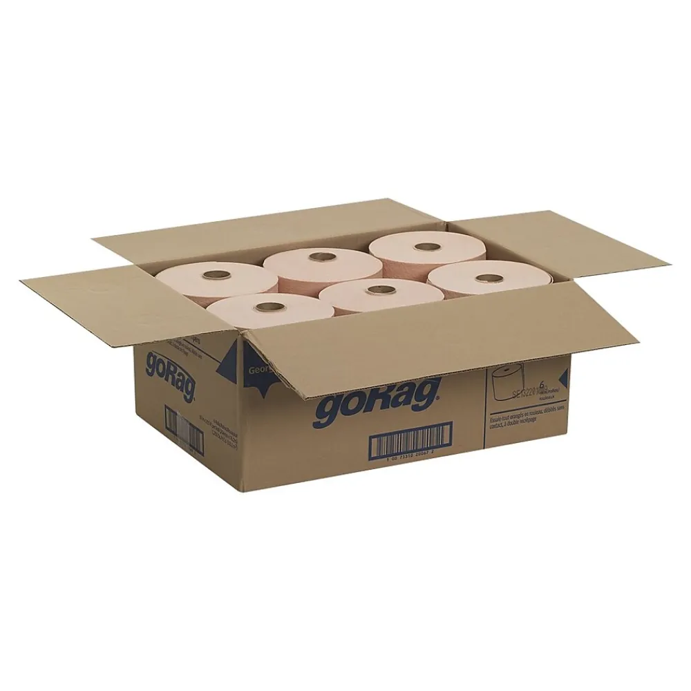 Durable Fibers Cleaning Wipers, 250" x 10", Orange, 6/Carton (20067)<goRag Hot