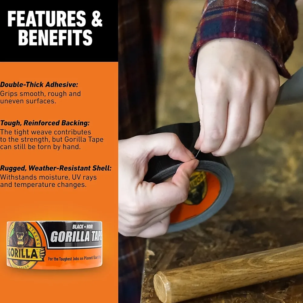 Sale Gorilla Duct Tape, 1.88" x 10 yds., Black (105462)