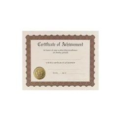 Awards & Certificates*Great Papers Achievement Certificates, 8.5" x 11", Gold, 18/Pack (20104237)