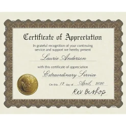 Awards & Certificates*Great Papers Achievement Certificates, 8.5" x 11", Gold, 18/Pack (20104237)