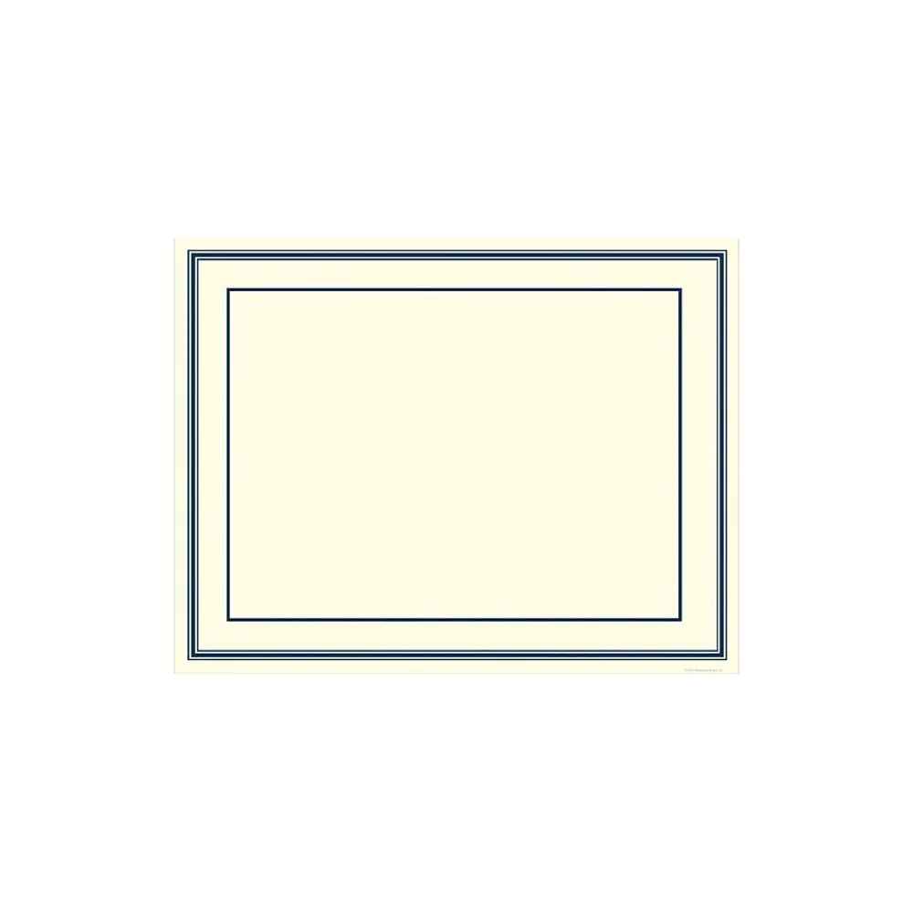 Awards & Certificates*Great Papers Certificates, 8.5" x 11", Navy Blue and Beige, 30/Pack (20103774P2)