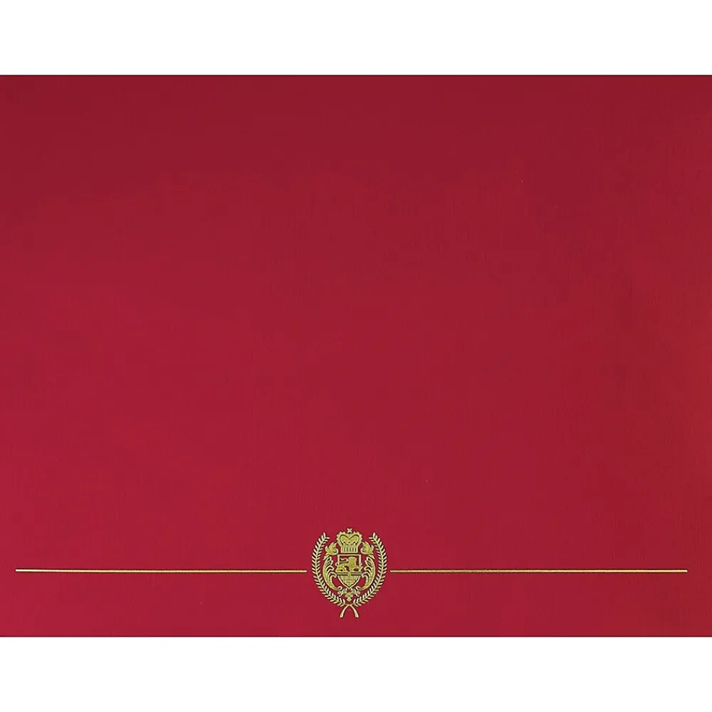 Awards & Certificates*Great Papers Classic Crest Certificate Holders, 12" x 9.38", Red, 25/Pack (903031PK5)