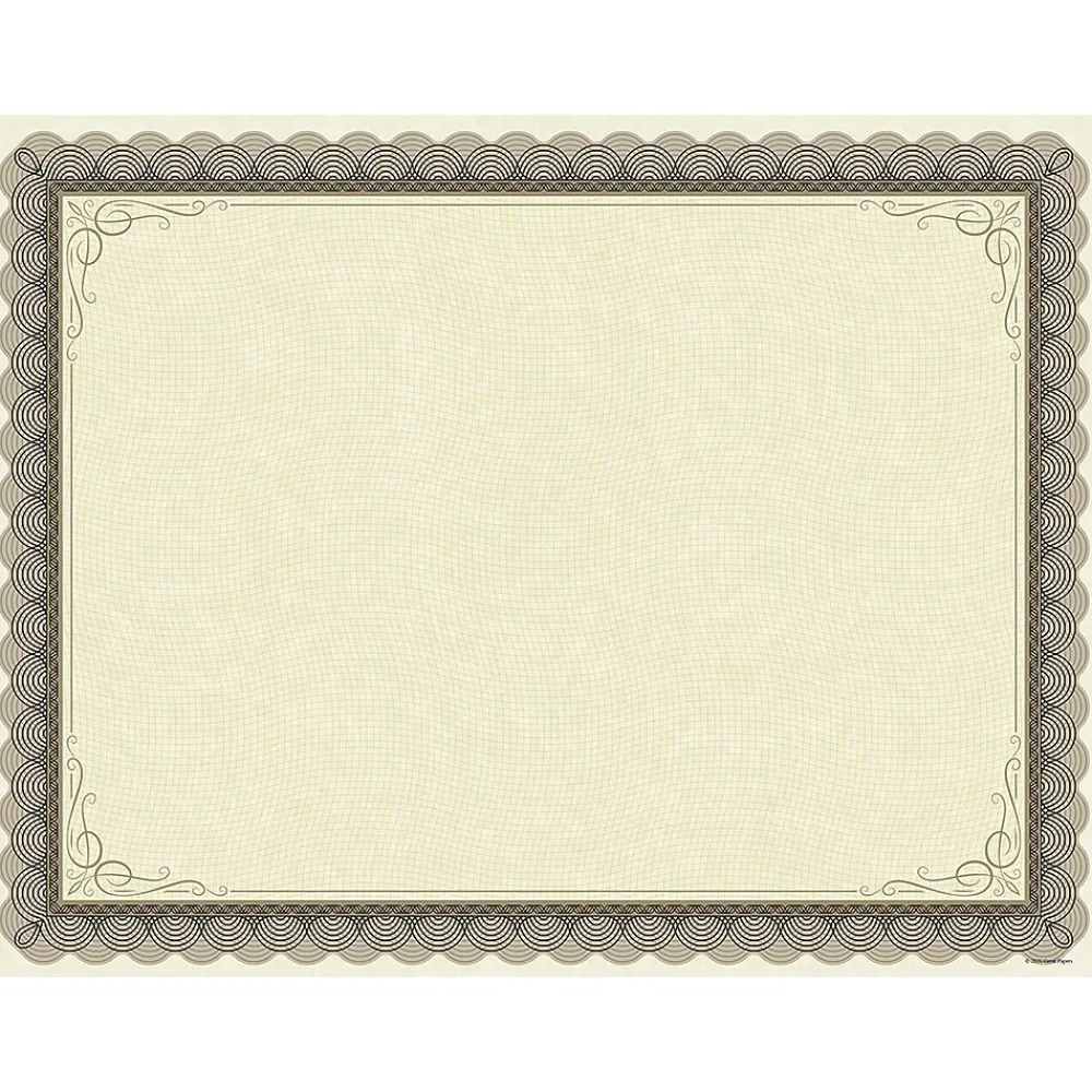 Awards & Certificates*Great Papers Classic Parchment Certificates, 8.5" x 11", Beige/Brown, 25/Pack (2020000)
