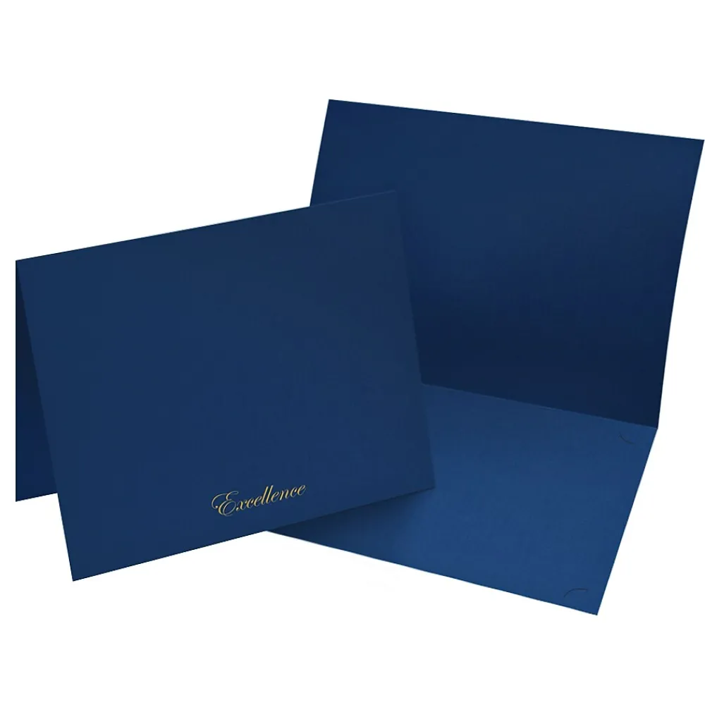 Awards & Certificates*Great Papers Excellence Certificate Holders, 9.34" x 12", Blue/Gold, 5/Pack (2017044)