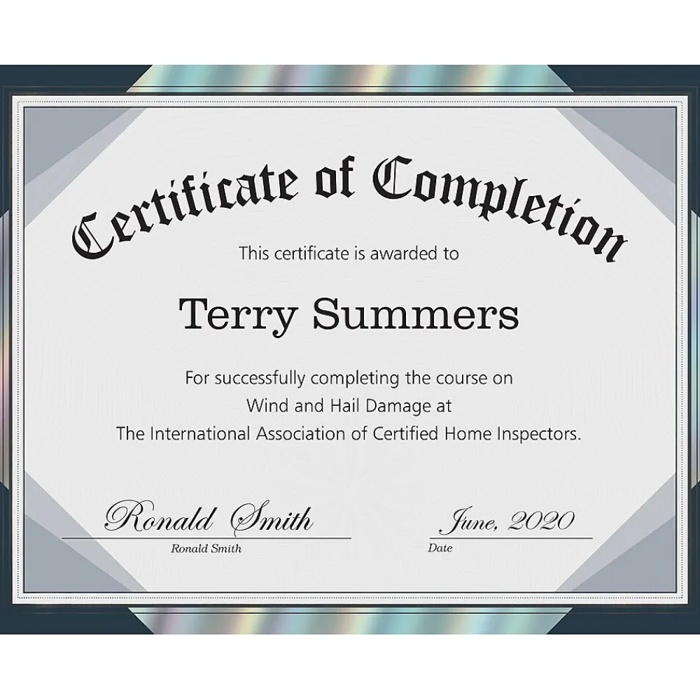 Awards & Certificates*Great Papers Rainbow Foil Certificates, 8.5" x 11", Midnight Blue, 15/Pack (2019004)