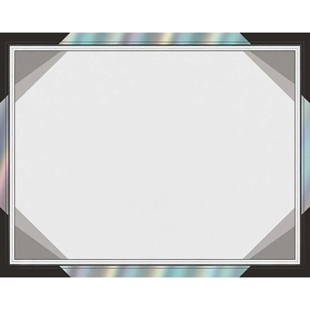 Awards & Certificates*Great Papers Rainbow Foil Certificates, 8.5" x 11", Modern Black, 15/Pack (2019005)