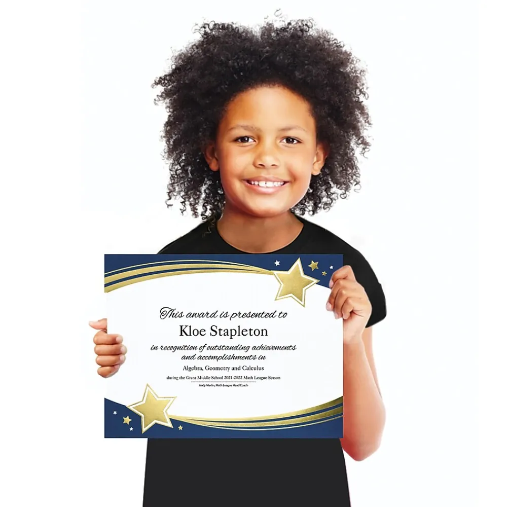 Awards & Certificates*Great Papers ® Shooting Stars Foil Certificate, 30/Pack