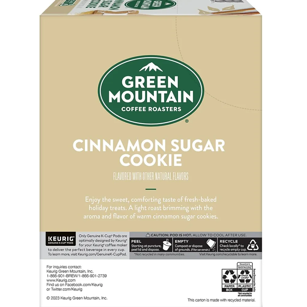 Green Mountain Cinnamon Sugar Cookie Coffee Keurig® K-Cup® Pods, Medium Roast, 24/Box (35814)