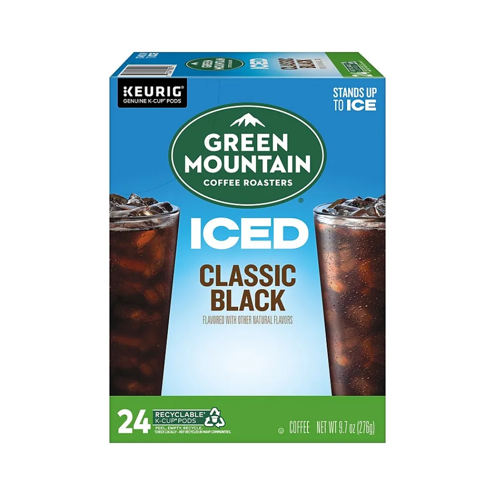 Green Mountain Coffee Roasters Classic Black Iced Coffee Keurig® K-Cup® Pods, Medium Roast, 24/Box (5000372042)