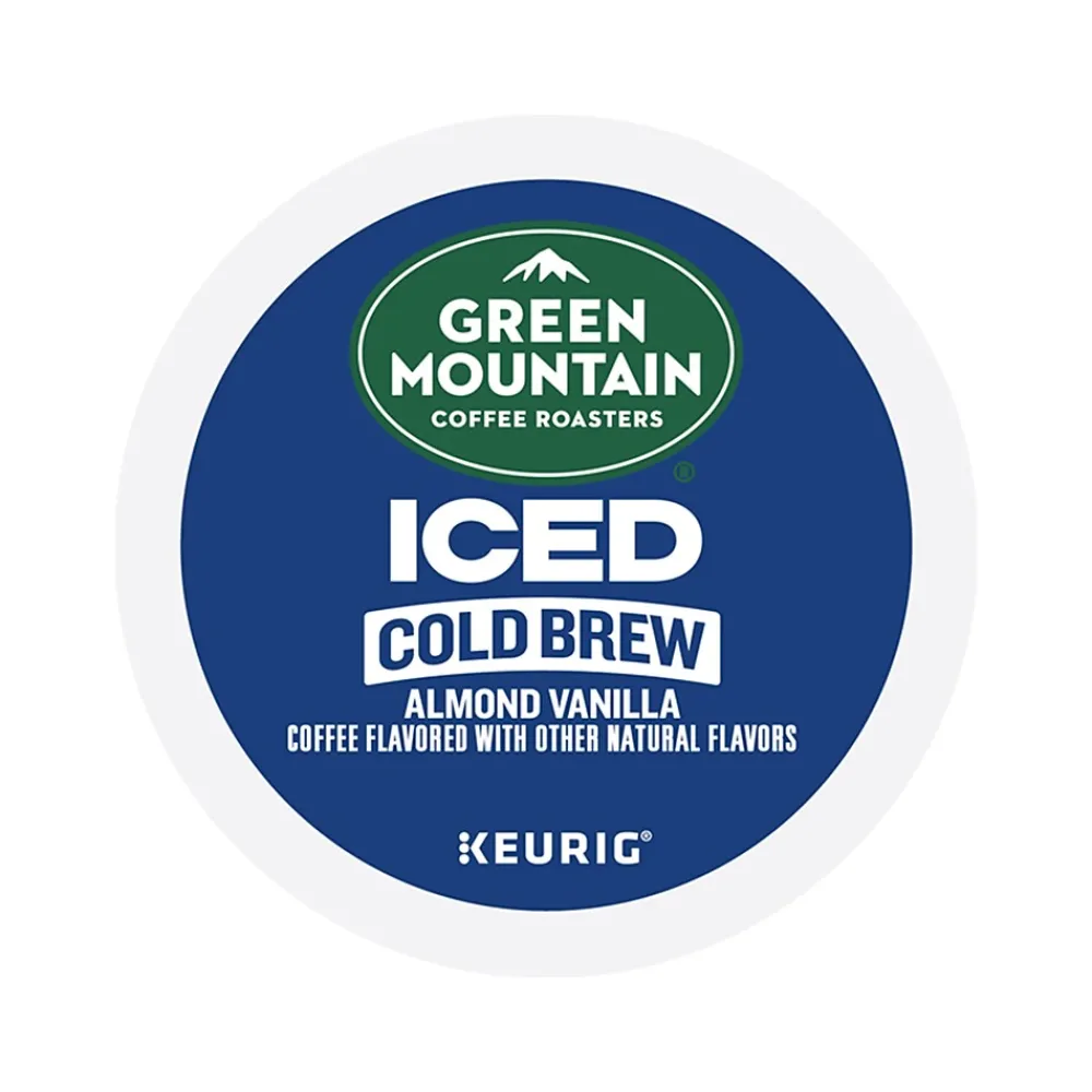 Green Mountain Coffee Roasters Iced Cold Brew Almond Vanilla Iced Coffee Keurig® K-Cup® Pods, Light Roast, 20/Box (5000372045)