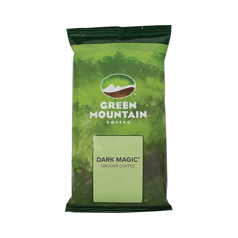 Green Mountain Dark Magic Ground Coffee Packs, Dark Roast, 2.2 oz., 50/Carton (4670)