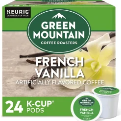 Green Mountain French Vanilla Coffee Keurig® K-Cup® Pods, Light Roast, 24/Box (6732)