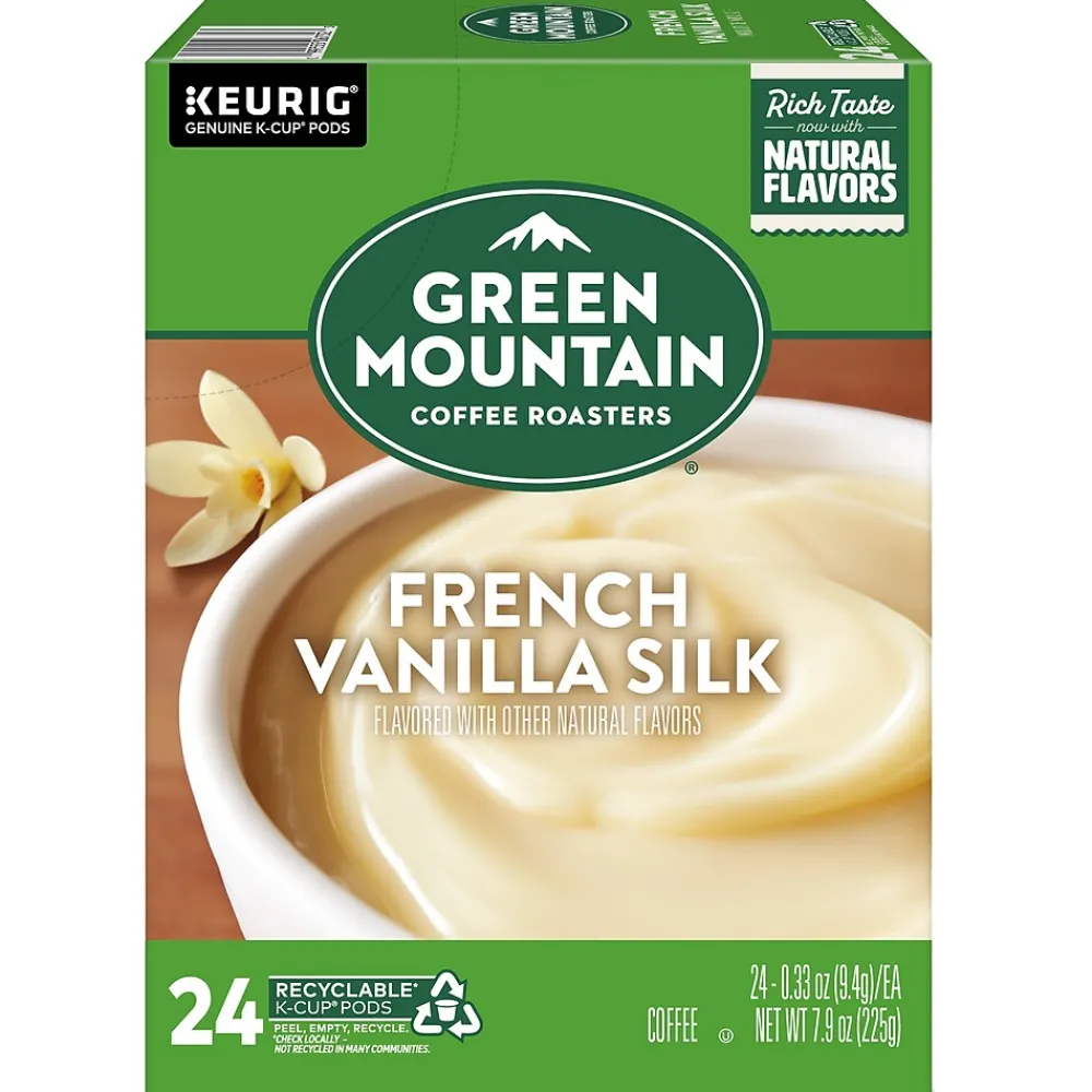Green Mountain French Vanilla Coffee Keurig® K-Cup® Pods, Light Roast, 24/Box (6732)
