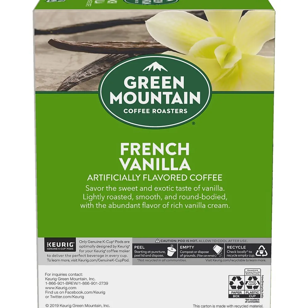 Green Mountain French Vanilla Coffee Keurig® K-Cup® Pods, Light Roast, 24/Box (6732)