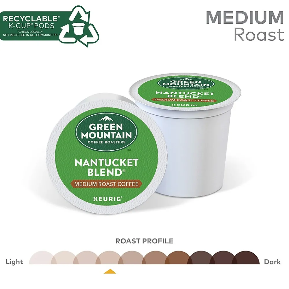 Green Mountain Nantucket Blend Coffee Keurig® K-Cup® Pods, Medium Roast, 96/Carton (6663)