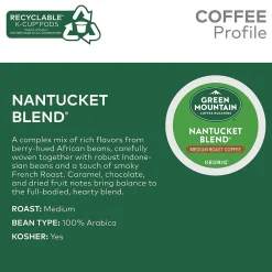 Green Mountain Nantucket Blend Coffee Keurig® K-Cup® Pods, Medium Roast, 96/Carton (6663)