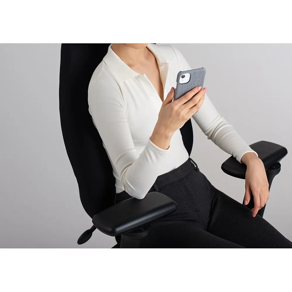 Office Chairs*Gry Mattr + ergoCentric airCentric3 Task Chair, Extra Long Seat, Black (AIR3STXL)