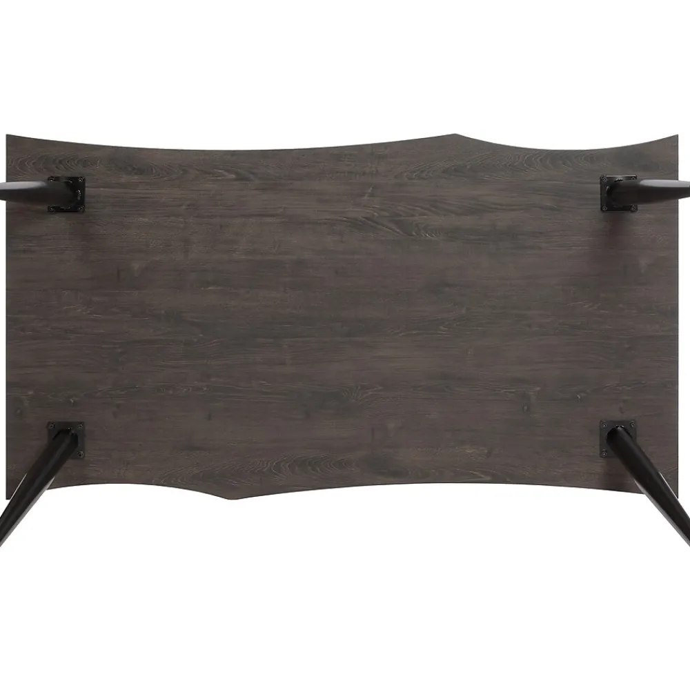 Computer Desks*Gry Mattr Capsule 65"W Live Edge Computer Desk, Black Walnut (GMCC-00843)