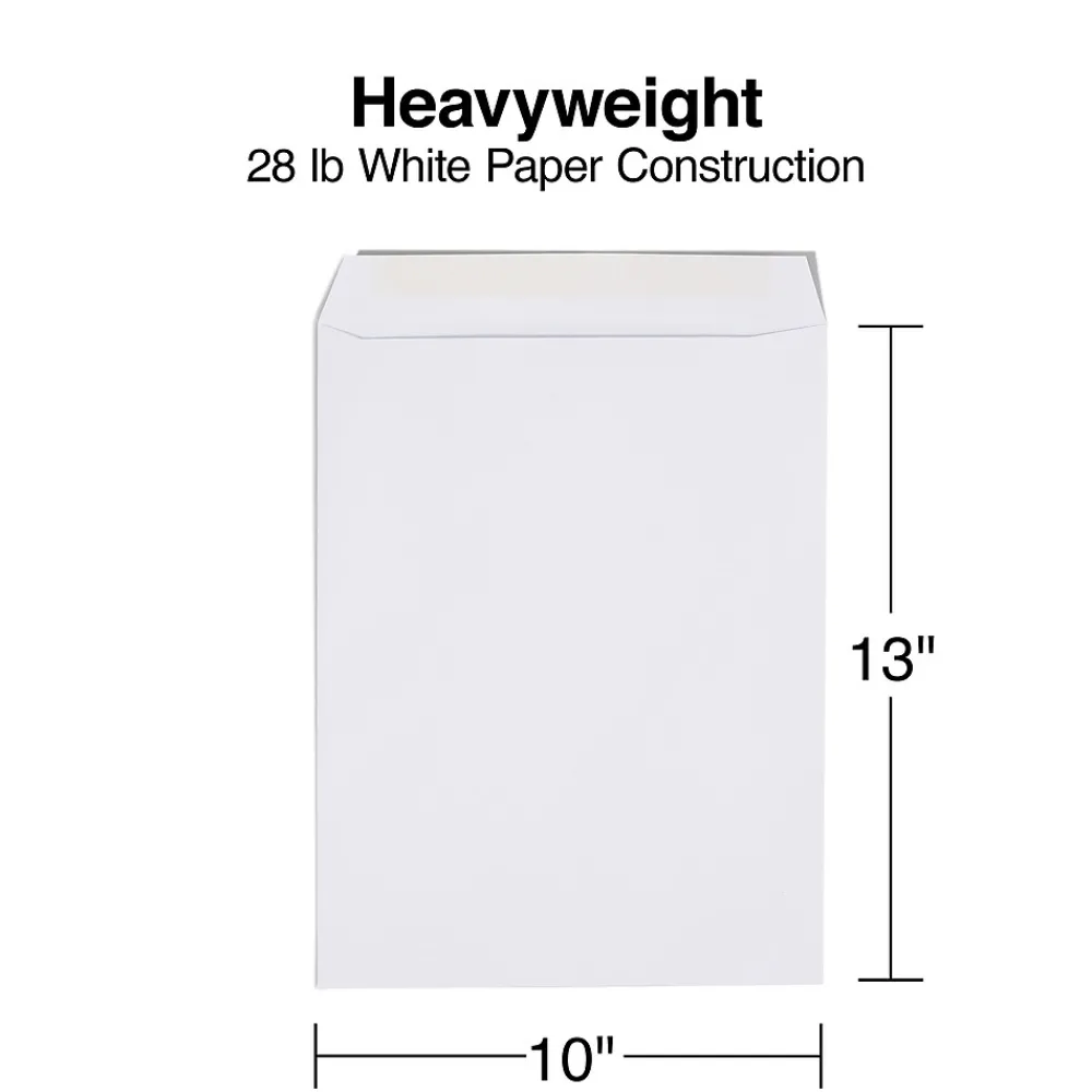 Online Staples Gummed Catalog Envelopes, 10"L x 13"H, White, 250/Box (486954/17040)