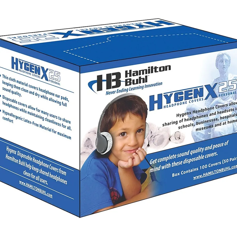 Hamilton Buhl ™ HygenX Disposable Headphone Covers, 2.5" - 4" Diameter, 50/PR, 2 PR/BD