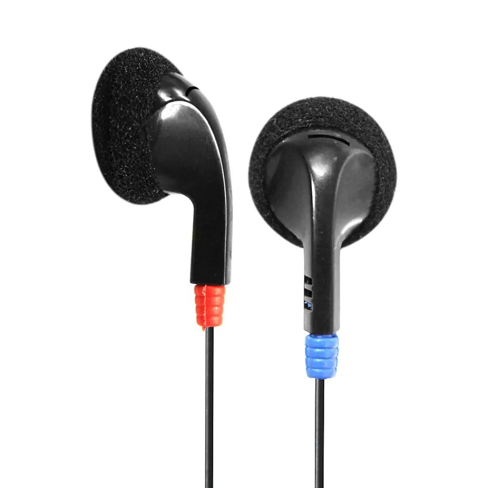HamiltonBuhl Ear Buds, Black, 6/Pack (HECHABUD-6)<Hamilton Buhl Hot