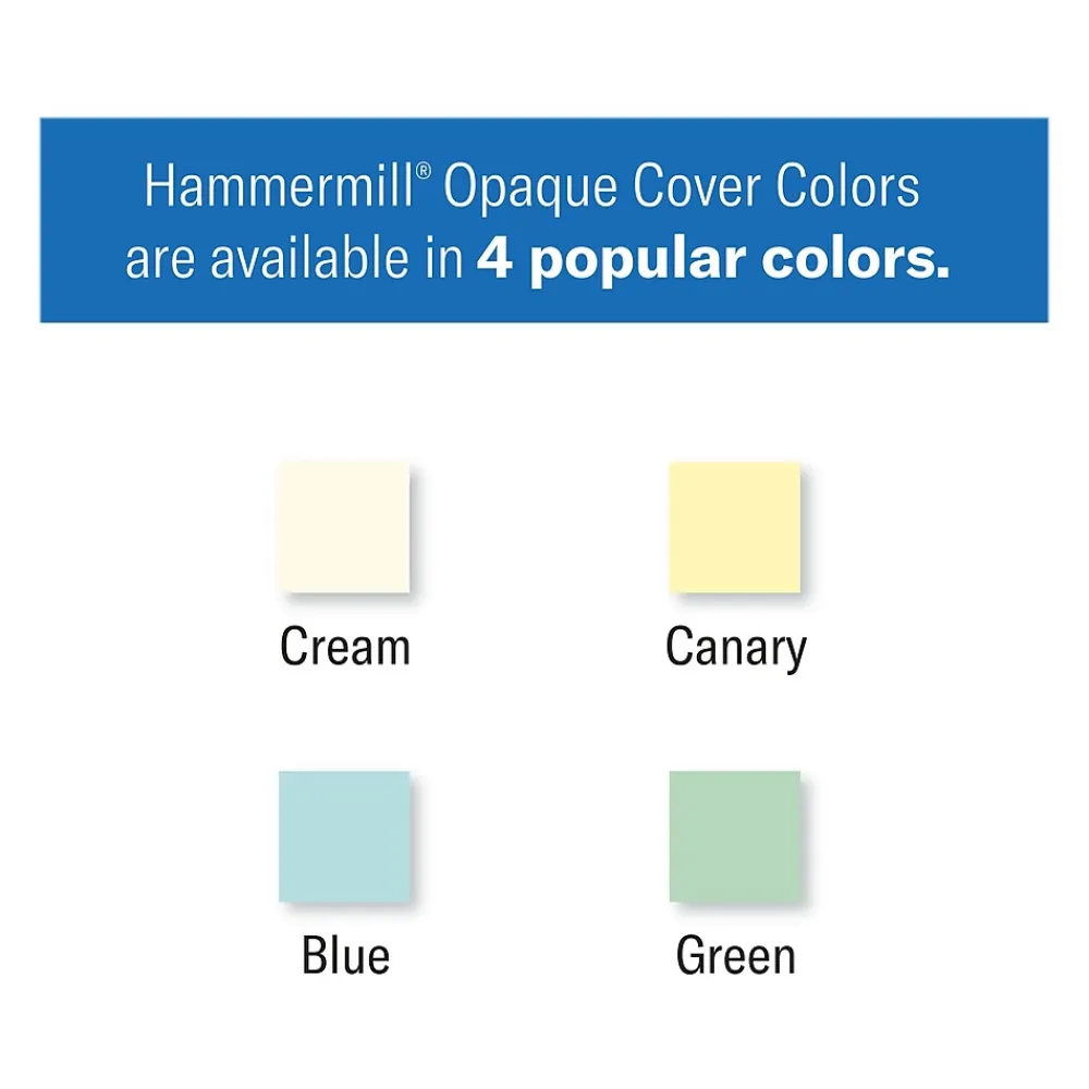 Multipurpose Paper*Hammermill 8.5" x 11" Multipurpose Paper, 65 lbs., Canary, 250 Sheets/Ream, 2 Reams/Pack (400530)