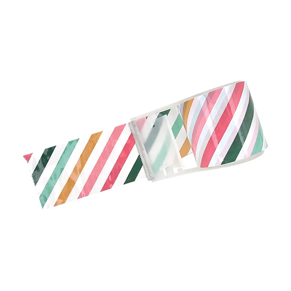Best Happy Mail Packing Tape with Dispenser, 1.8" x 16.4 yds., Multicolor (246452)