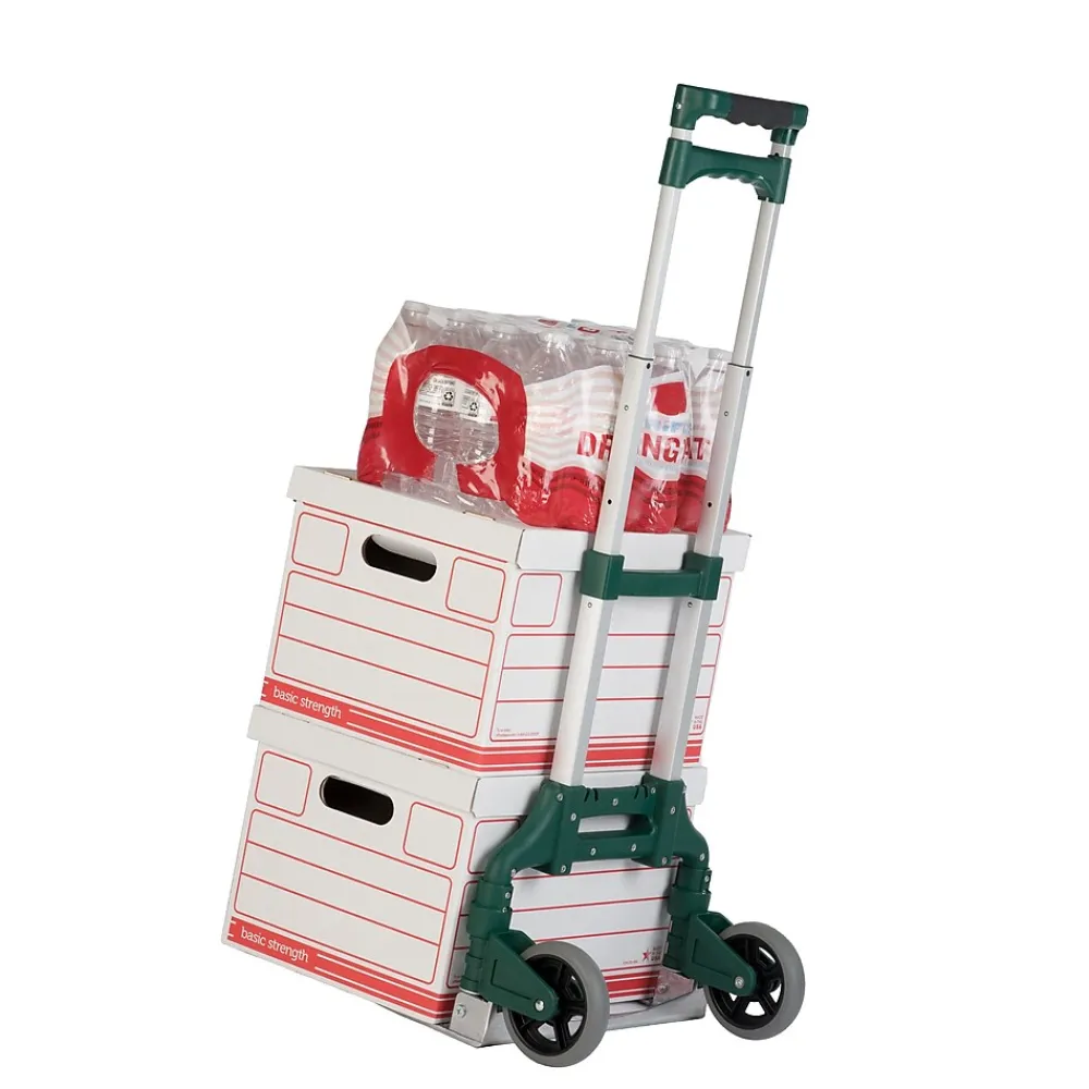 Harper Trucks Harper Folding Aluminum Hand Truck with Telescoping Handle and 5" Rubber Wheels, 175 Lb. capacity (HMC5T-S)