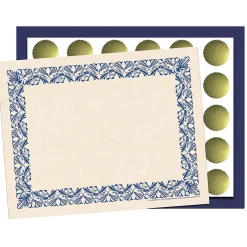 Awards & Certificates*Hayes Art Deco Certificate Set, 9" x 12", Blue, 110/Set (H-VA438)