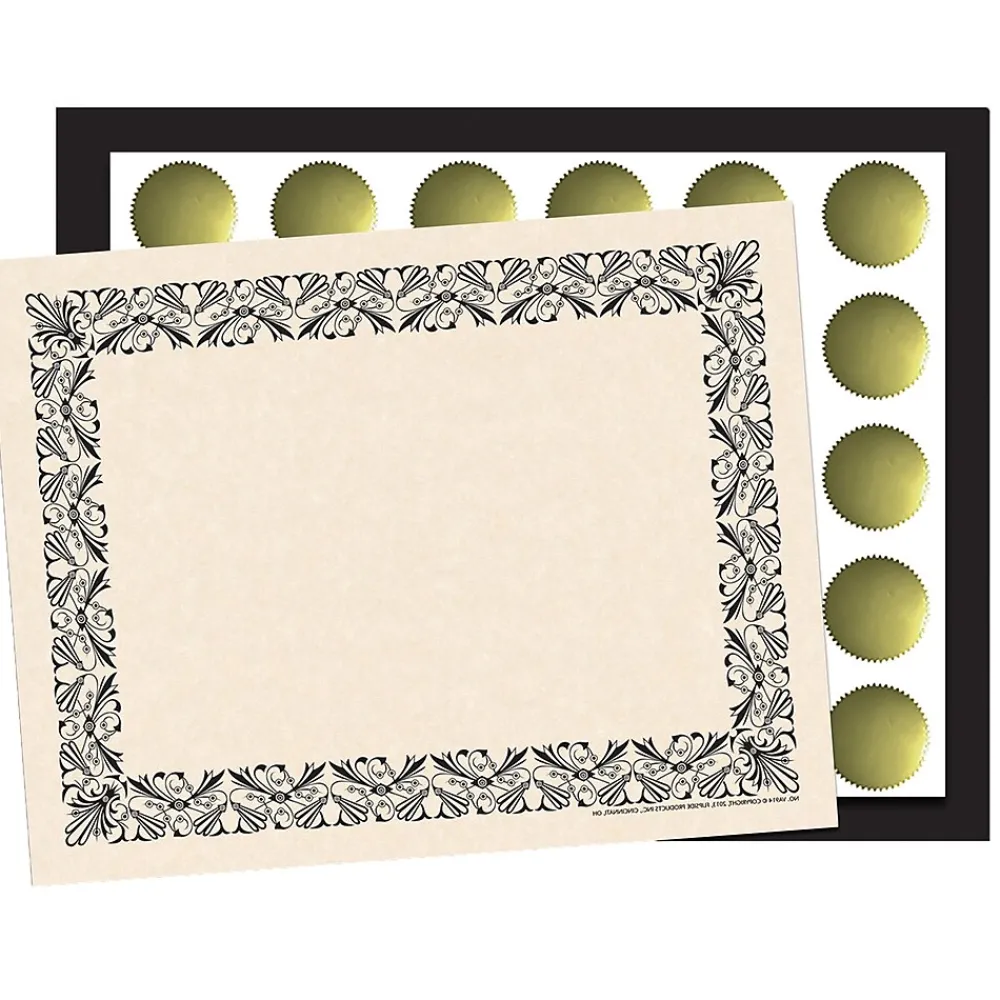 Awards & Certificates*Hayes Art Deco Certificate Set, 9" x 12", Black, 110/Set (H-VA437)