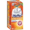 Ultra Strong 13 Gallon Kitchen Trash Bag, 23.75" x 24.88", Low Density, 0.9 mil, White, 40 Bags/Box (RFPE88338CT)<Hefty Sale