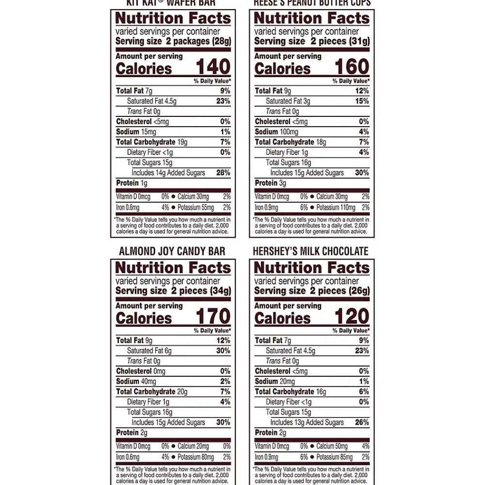 Hershey's All Time Greats 30 Pc. Snack Size Assortment Pack, 15.92 Oz., 2/Pack (246-01148)