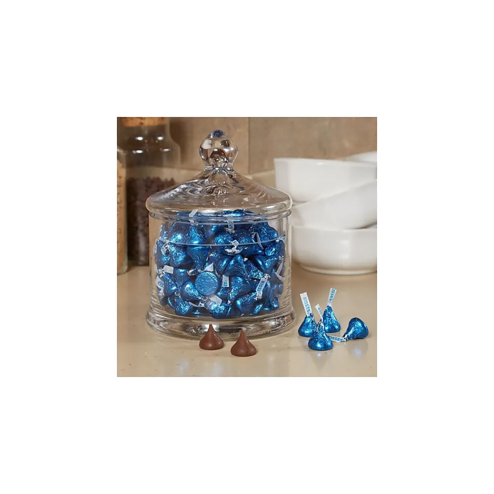 KISSES HERSHEY'S Dark Blue Foil Milk Chocolate Pieces, 66.7 oz., 400/Bag (HEC60194)