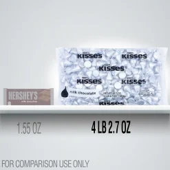 KISSES HERSHEY'S Milk Chocolate Candy Pieces, 66.7 oz. (HEC33458)