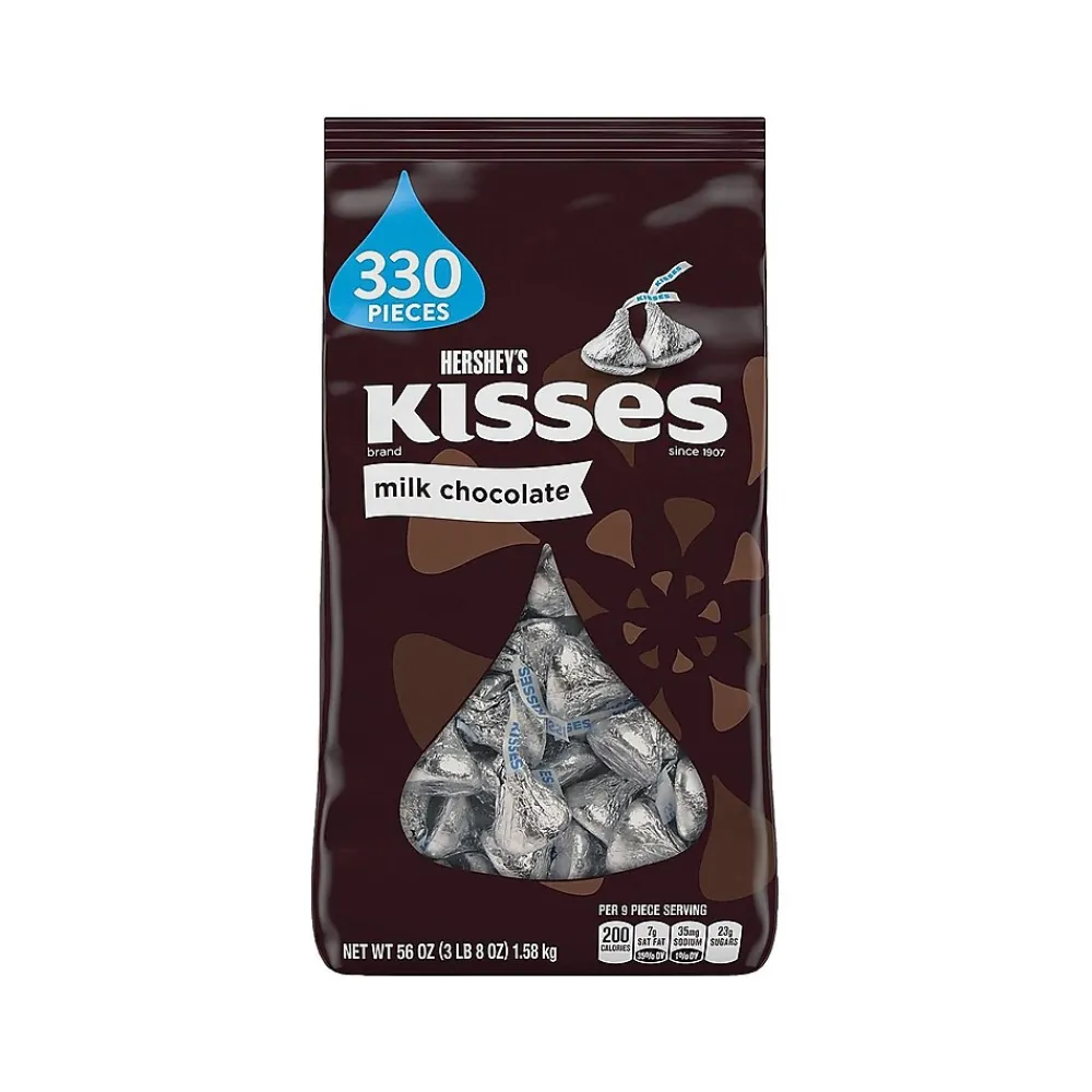 KISSES HERSHEY'S Milk Chocolate Pieces, 56 oz., 330/Bag (HEC12295)