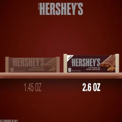 Hershey's Milk Chocolate with Whole Almonds Candy Bars, 2.6 oz., 18/Box (HEC22100)