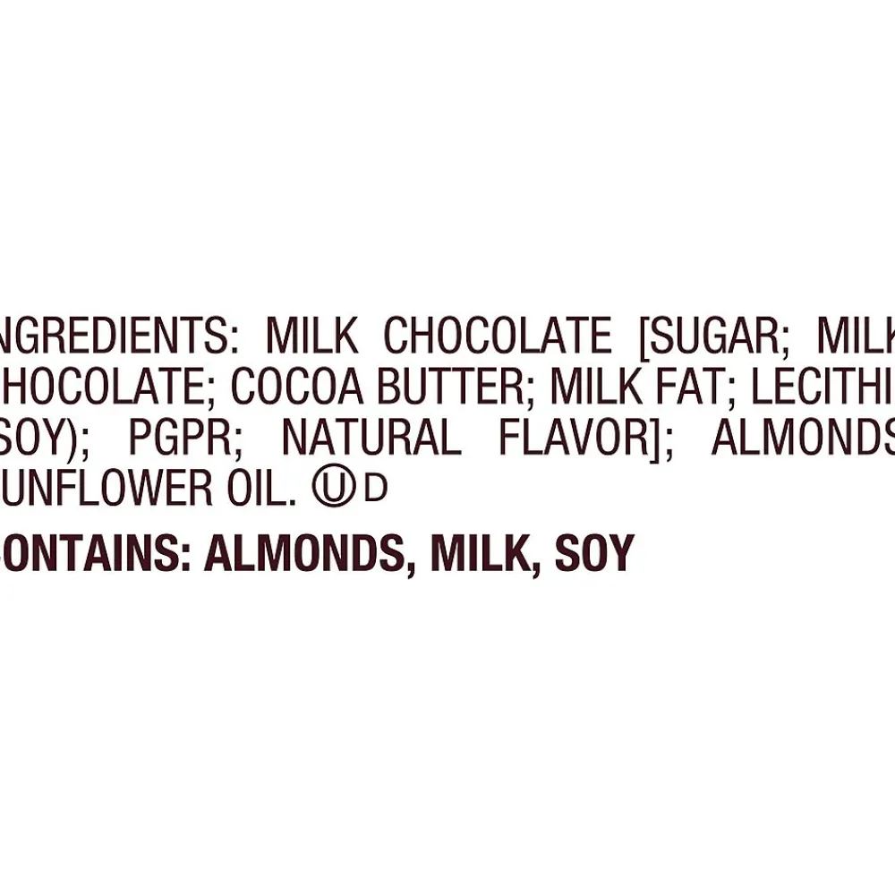 Hershey's Milk Chocolate with Whole Almonds Candy Bars, 2.6 oz., 18/Box (HEC22100)