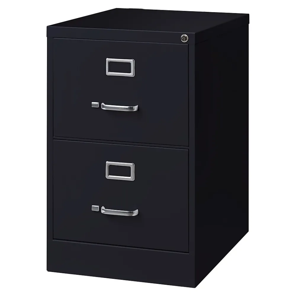 File Cabinets*Hirsh Hirish 25" Deep Vertical File Cabinet, Legal, 2-Drawer, Black